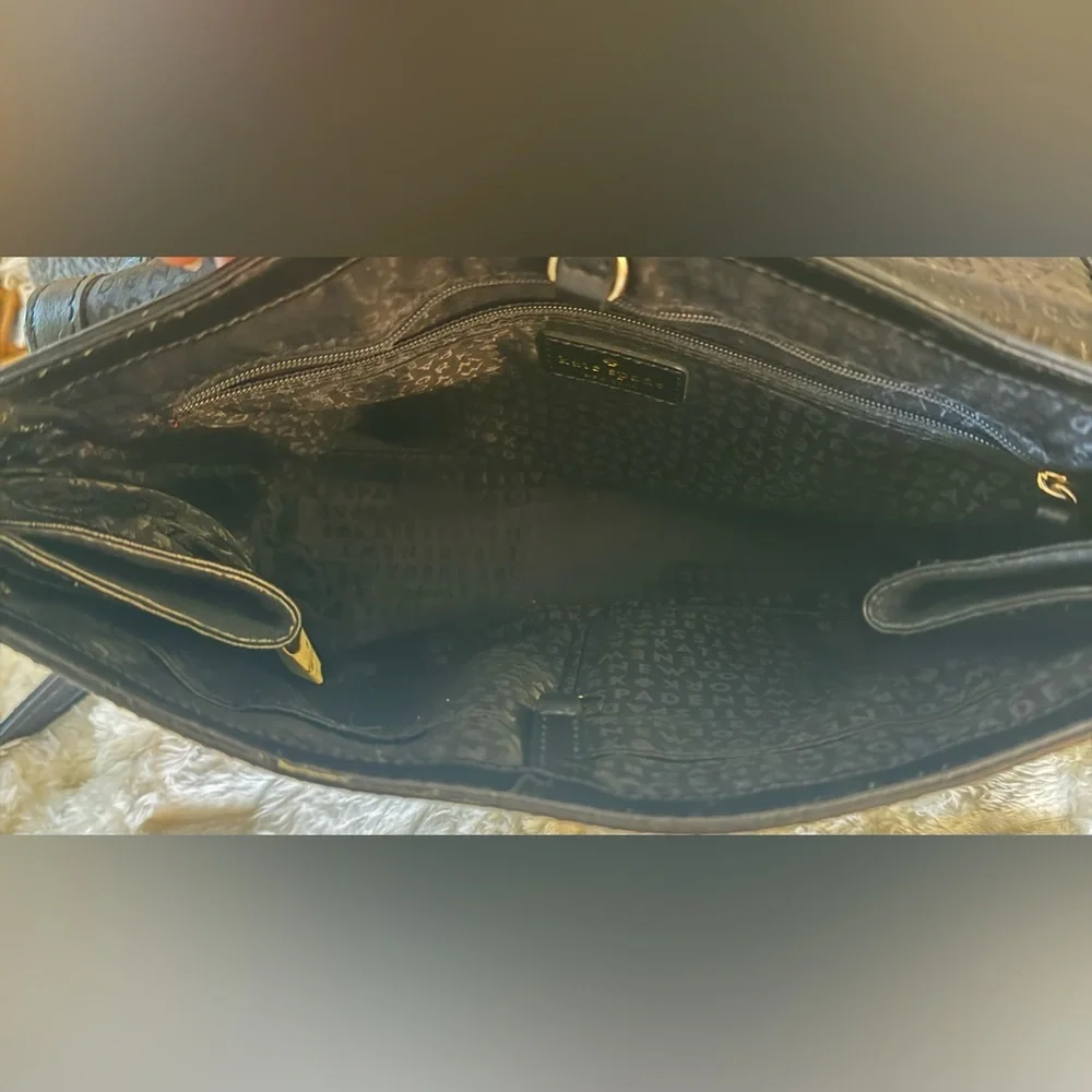 Kate Spade Varick Street Abbie Satchel Black Croc Embossed Leather Bag - Picture 10 of 10